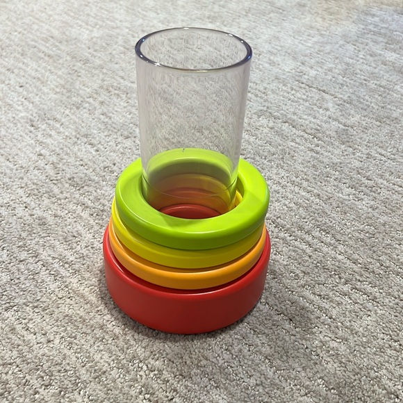 Lovevery clear Tube with Stacking Rings 5 pieces - Picture 1 of 5